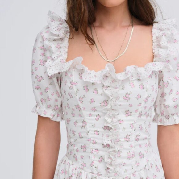 NWT For Love & Lemons Noam Mini Dress - Picture 7 of 10